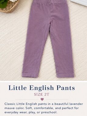 Little English Lavender/Mauve Girls' Leggings
